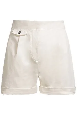 HUGO BOSS Shorts med A-form i børstet bomuld med stræk