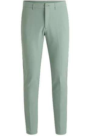 HUGO BOSS Slim fit bukser i vandskyende stof med stræk