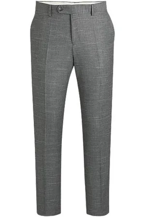 HUGO BOSS Bukser med slim fit i mønstret blanding med ny uld