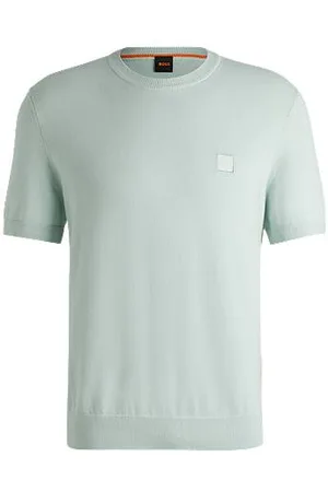 HUGO BOSS Strikket T-shirt i bomuld og kashmir