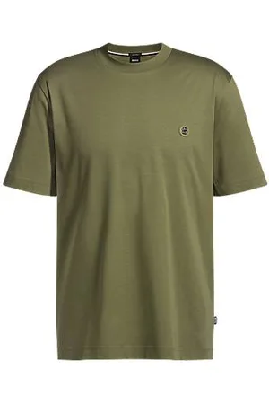 HUGO BOSS Regular fit T-shirt i bomuld med dobbelt B-monogram
