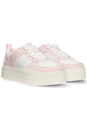 HUGO BOSS Sneakers med plateausål og colour-blocking samt statementbranding