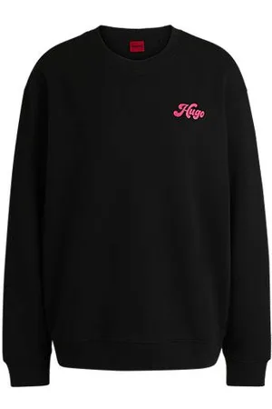 HUGO BOSS Sweatshirt i bomuldsfrotté med grafik