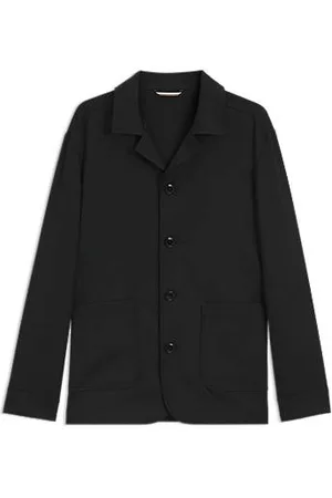 HUGO BOSS Relaxed fit yderskjorte i serge af ny uld