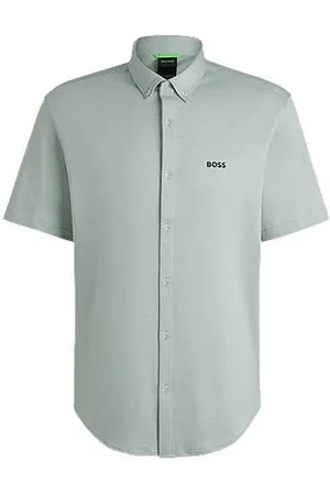 HUGO BOSS Skjorte med regular fit i strikket bomuld