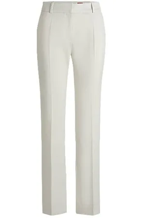 HUGO BOSS Bukser med slim fit i skinnende stof
