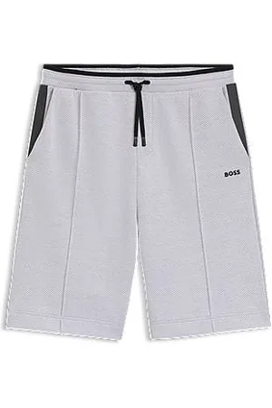 HUGO BOSS Relaxed fit shorts i quiltet jacquardmønster