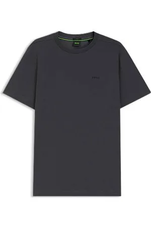HUGO BOSS Regular fit T-shirt i bomuld med stræk og logo i kontrastfarve