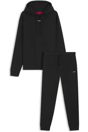 HUGO BOSS Joggingbukser med relaxed fit og kontrastfuldt logo
