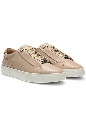 HUGO BOSS Sneakers i Gary-læder med hælstykke i ruskind