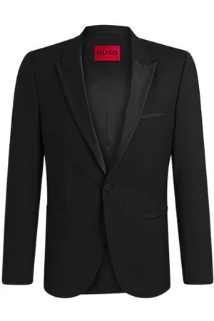 HUGO BOSS Extra slim fit smokingjakke i stof med performance-stræk