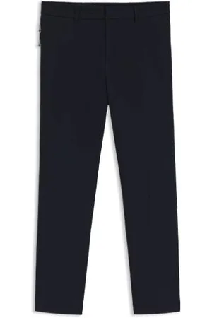 HUGO BOSS Slim fit bukser i stof med performance-stræk til at tage med på farten