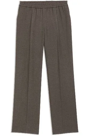 HUGO BOSS Modern fit bukser i twill med stræk og mouliné-effekt