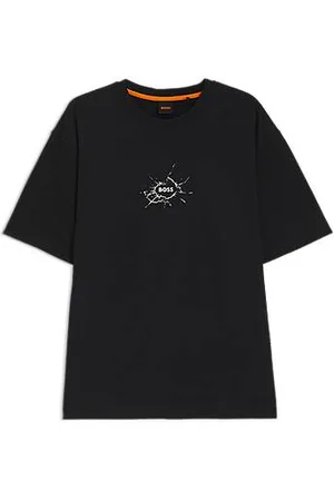 HUGO BOSS T-shirt med relaxed fit i bomuld med logografik
