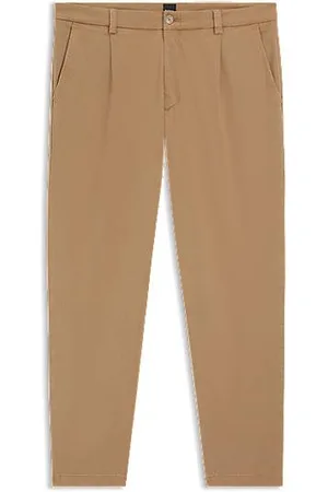 HUGO BOSS Tapered fit bukser i twill med stræk