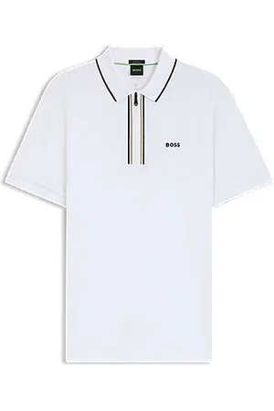 HUGO BOSS Slim fit poloshirt i hurtigtørrende bomuld med stræk