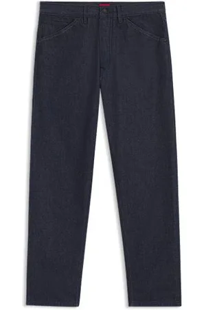 HUGO BOSS Relaxed fit jeans i mørkeblå, japansk denim