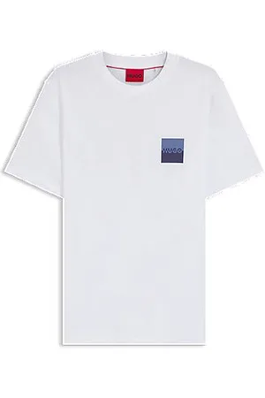 HUGO BOSS T-shirt i bomuldsjersey med logoprint