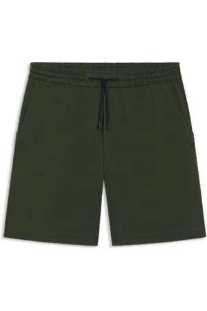 HUGO BOSS Shorts i bomuldsjersey med meshstruktur