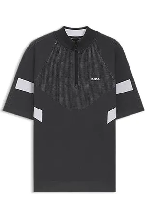 HUGO BOSS Sweater i bomuld med jacquardstruktur