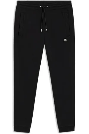 HUGO BOSS Tracksuit-bukser i bomuldsblanding med stablet logo