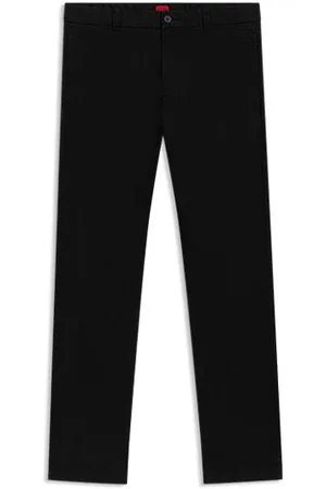 HUGO BOSS Slim fit bukser i bomuldsgabardine med stræk