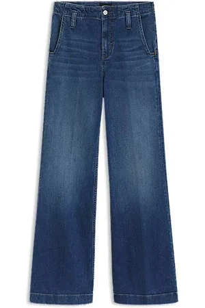 HUGO BOSS Fit-and-flare-jeans i blå italiensk denim med stræk