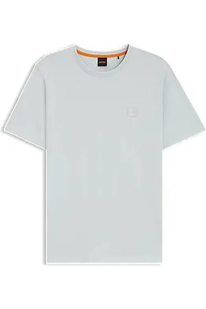HUGO BOSS T-shirt i bomuldsjersey med tone-i-tone-mærke