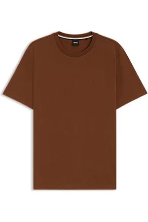 HUGO BOSS T-shirt i bomuldsjersey med tone-i-tone-detalje