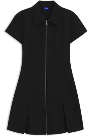 HUGO BOSS Bodycon-kjole med lynlås foran og læg i skørtet