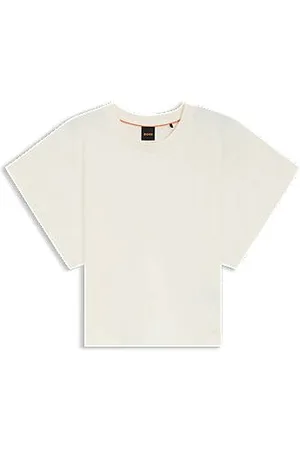 HUGO BOSS T-shirt i bomuld med brede ærmer