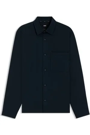 HUGO BOSS Relaxed fit skjorte i twill med performancestræk