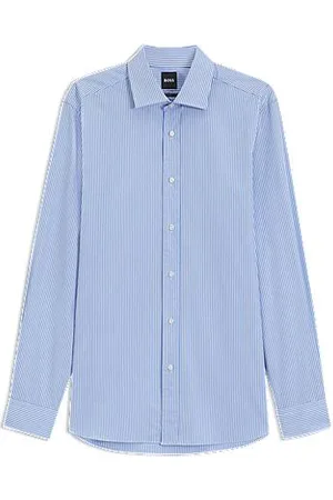 HUGO BOSS Slim fit skjorte fra BECKHAM x i bomuldspoplin