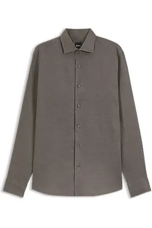 HUGO BOSS Regular fit skjorte fra BECKHAM x i hør