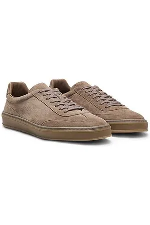 HUGO BOSS Sneakers i ruskind fra BECKHAM x med lav profil