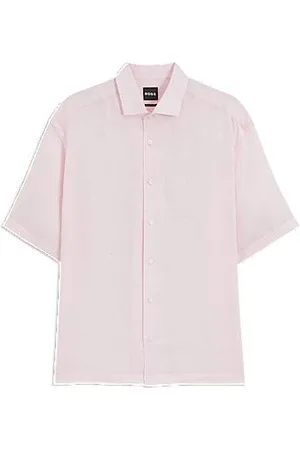 HUGO BOSS Relaxed fit skjorte i hør fra BECKHAM x