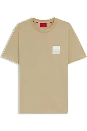 HUGO BOSS T-shirt i bomuldsjersey med logoprint