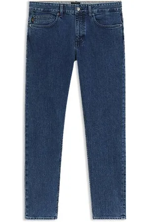 HUGO BOSS Delaware-jeans med slim fit i blå denim med behageligt stræk