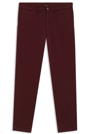 HUGO BOSS Regular fit chinos i bomuldssatin med stræk