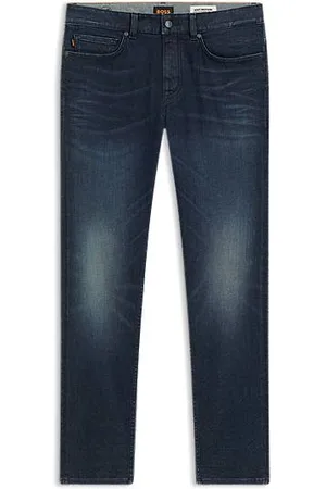 HUGO BOSS Slim fit Delaware-jeans i ekstra blød og smidig blå denim