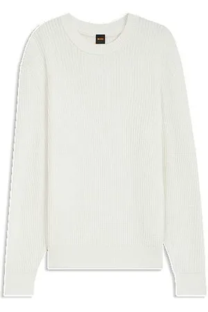 HUGO BOSS Sweater i bomuldsblanding med strikket 3D-struktur