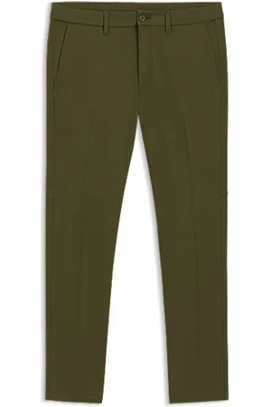 HUGO BOSS Slim fit bukser i vandskyende stof med stræk