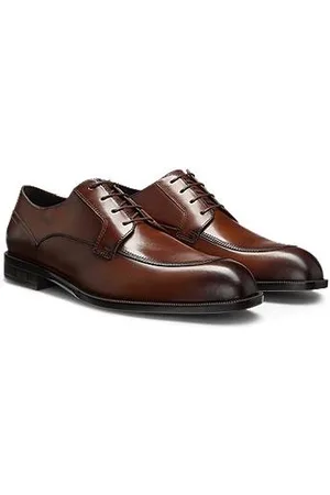HUGO BOSS Derbysko i læder med slidstærk ydersål