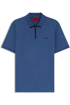 HUGO BOSS Poloshirt i bomuldspiqué med kontrastlogo