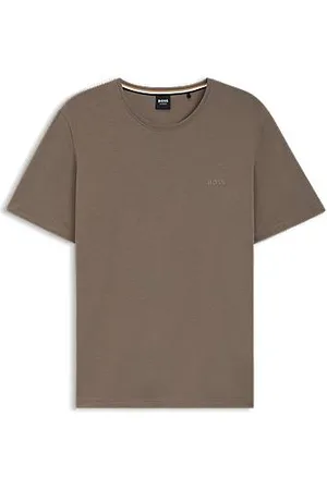 HUGO BOSS Regular fit T-shirt i bomuld med stræk og broderet logo