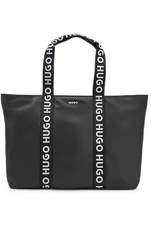 HUGO BOSS Tote bag i twill med logoremme