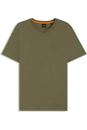 HUGO BOSS T-shirt i bomuldsjersey med tone-i-tone-mærke