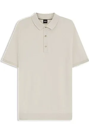 HUGO BOSS Strikket regular fit polo i bomuldsblanding