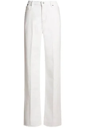 HUGO BOSS Jeans med relaxed fit i hvid denim af egyptisk bomuld