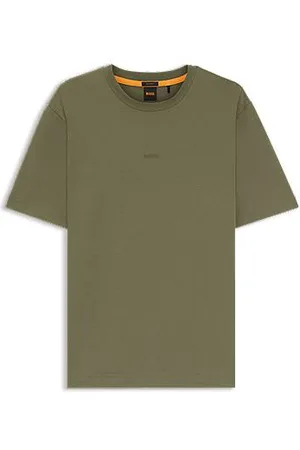 HUGO BOSS Relaxed fit T-shirt i bomuld med stræk og logoprint